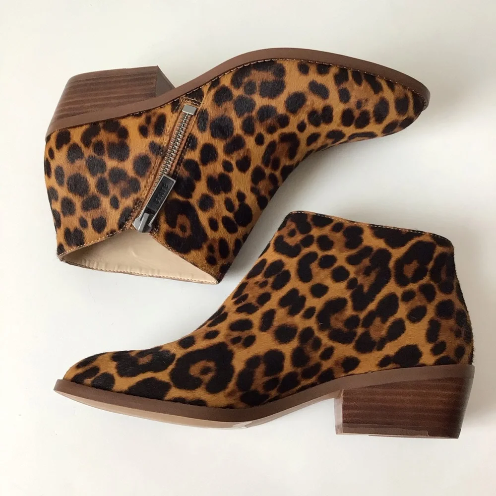 1. State Rosita Brown Leather Ankle Bootie 8.5 NWOT